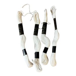 BES Interbird Brand Pearl Cotton Embroidery Floss White 100% Cotton Lot of 4